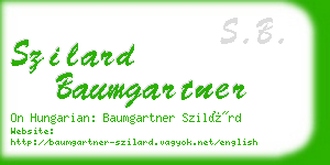 szilard baumgartner business card